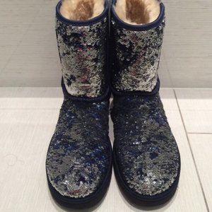 blue glitter ugg boots